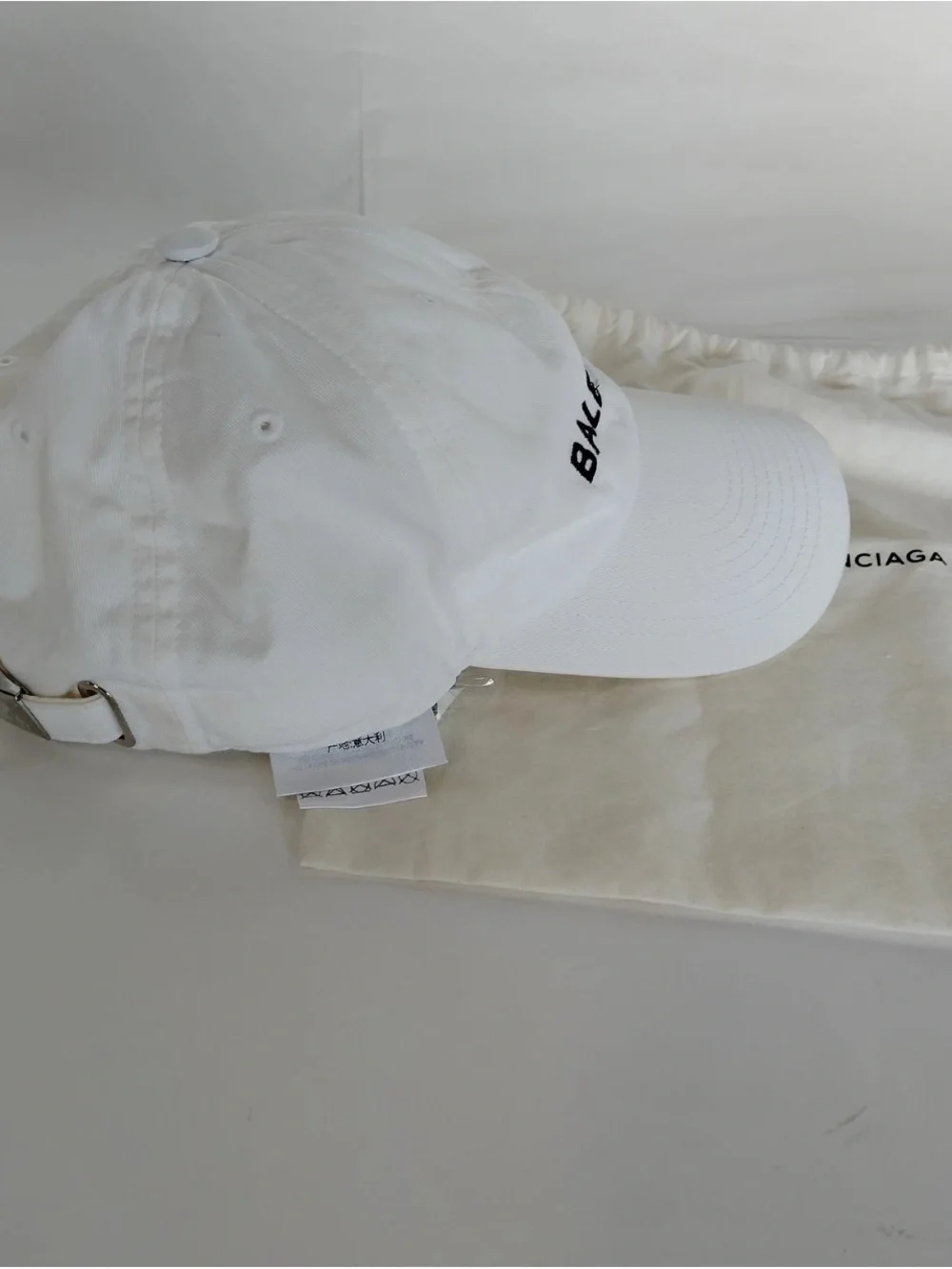 Balenciaga White Logo Baseball Cap